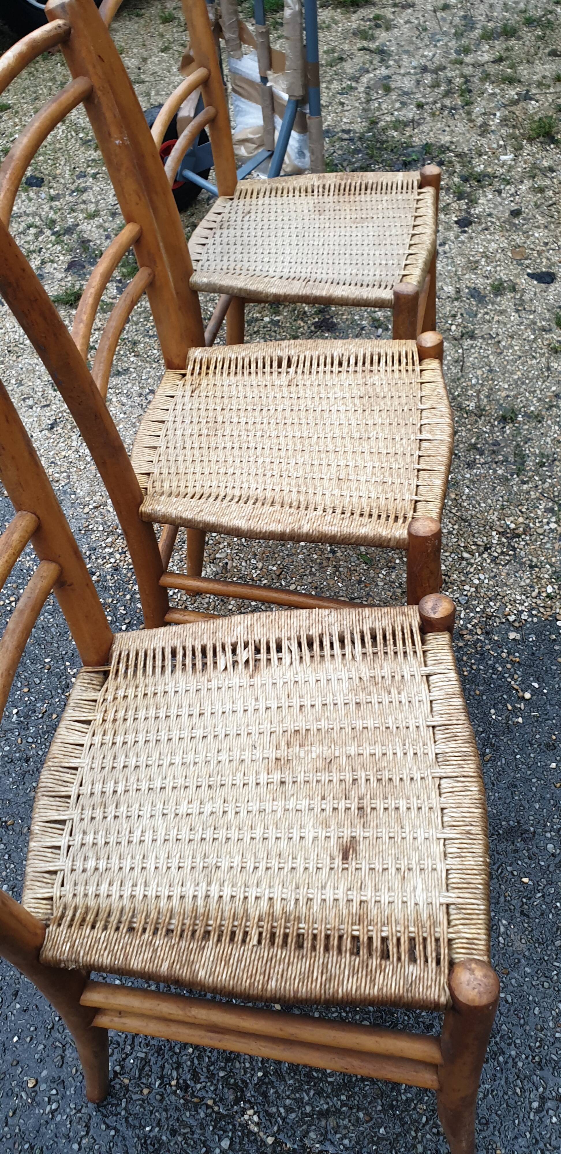 4 country chairs
