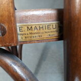Series of 4 chairs bistro Mahieu 50s