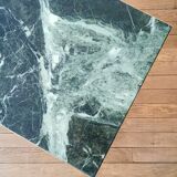 Neoclassical coffee table in Alpine green marble and brass, 1960/70