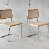 Pair of cesca chairs B32 by Marcel Breuer