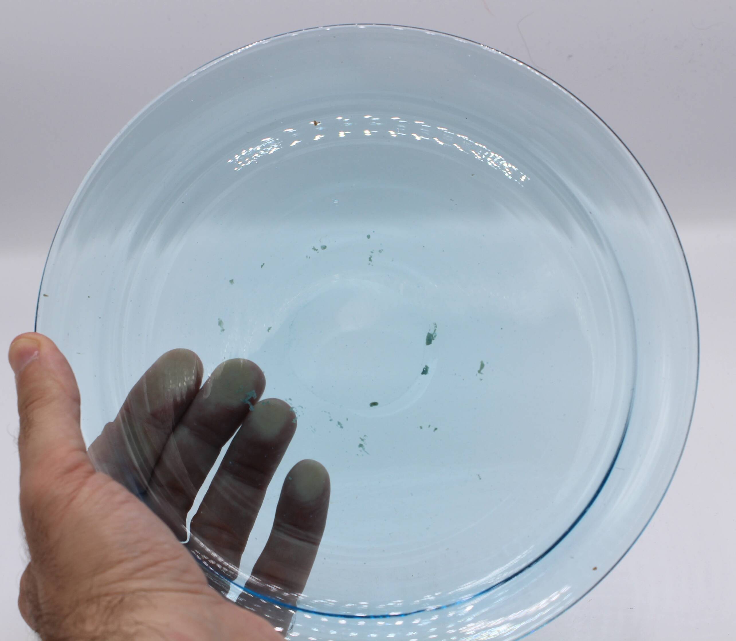 Magnifique service a liqueur en vere bleu emaille legras george sand art no