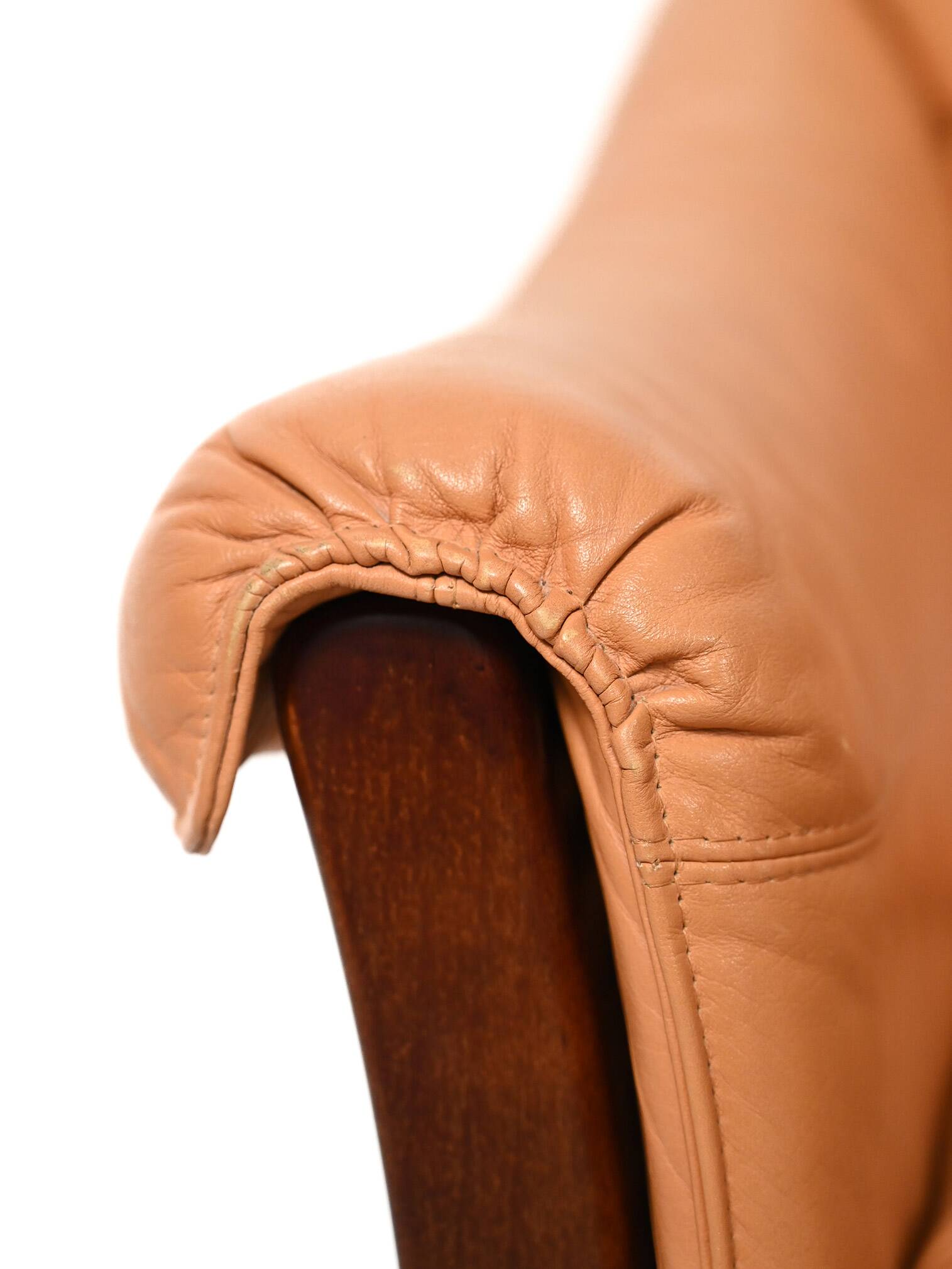 Pair of 1950s Scandinavian leather armchairs
