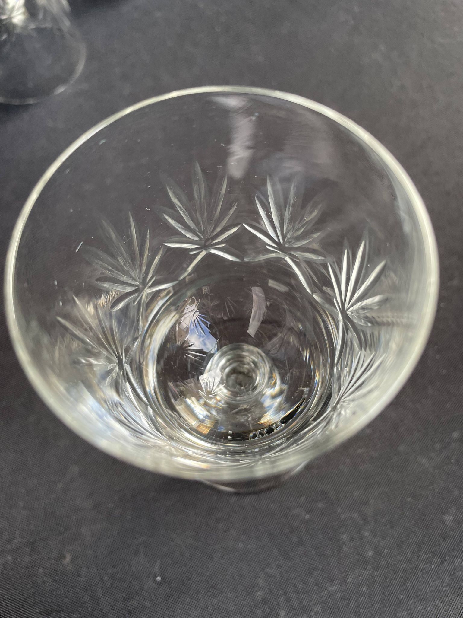 7 verres à porto – Cristal soufflé et taillé