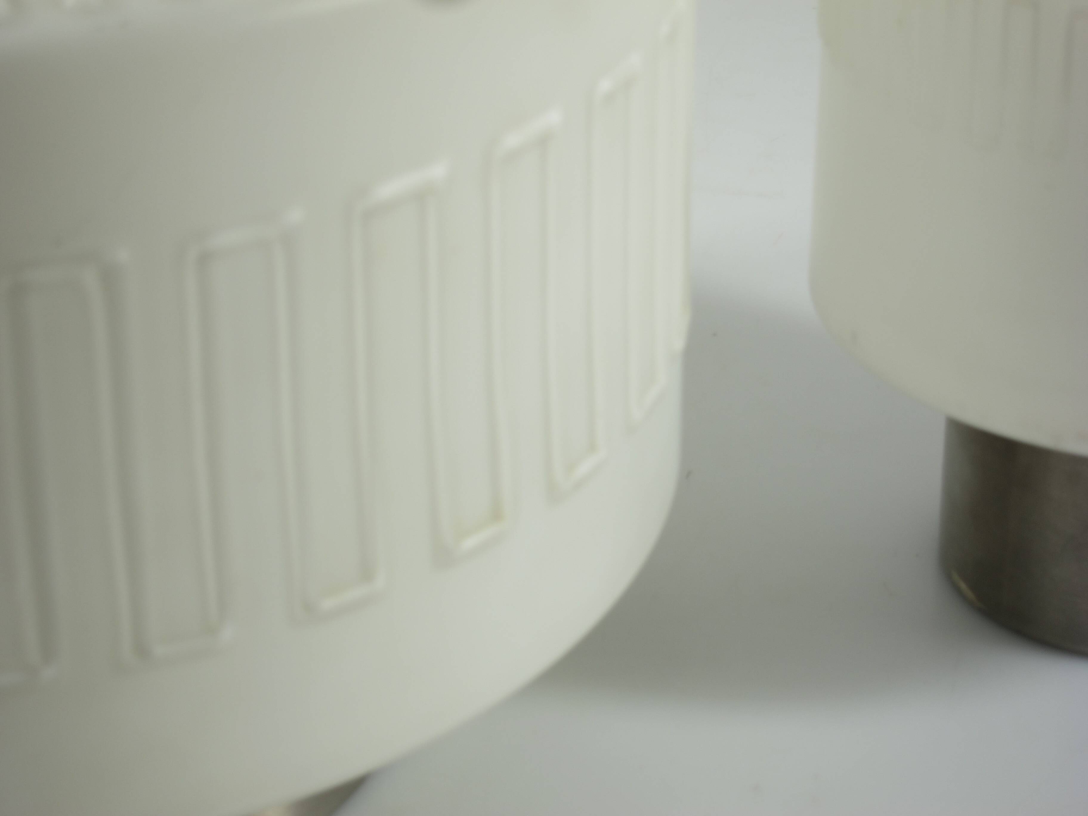 Set of Two 1930s German Art Deco Ceiling Lights, Wila Leuchten, Opal Glass