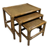 Rattan nesting tables 1970’s