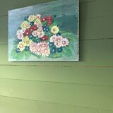 Oil on canvas small flowers