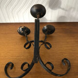 Vintage forged 3 candle holder