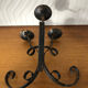 Vintage forged 3 candle holder