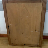 Miroir rectangulaire contours en pin à retaper