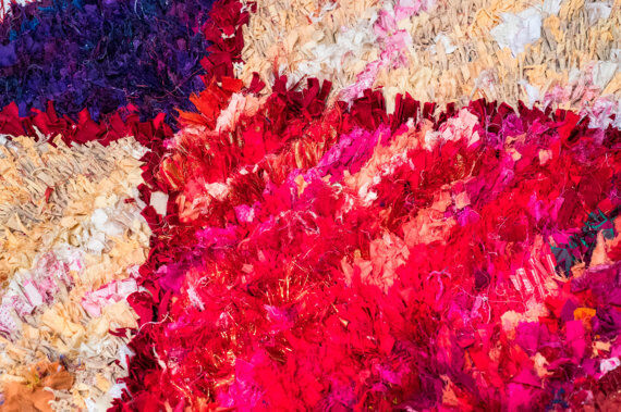 Carpet boucherouite Moroccan shag rug 130x231cm