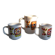 Pitcher and 2 mugs vintage Mobil years 70 Arcopal