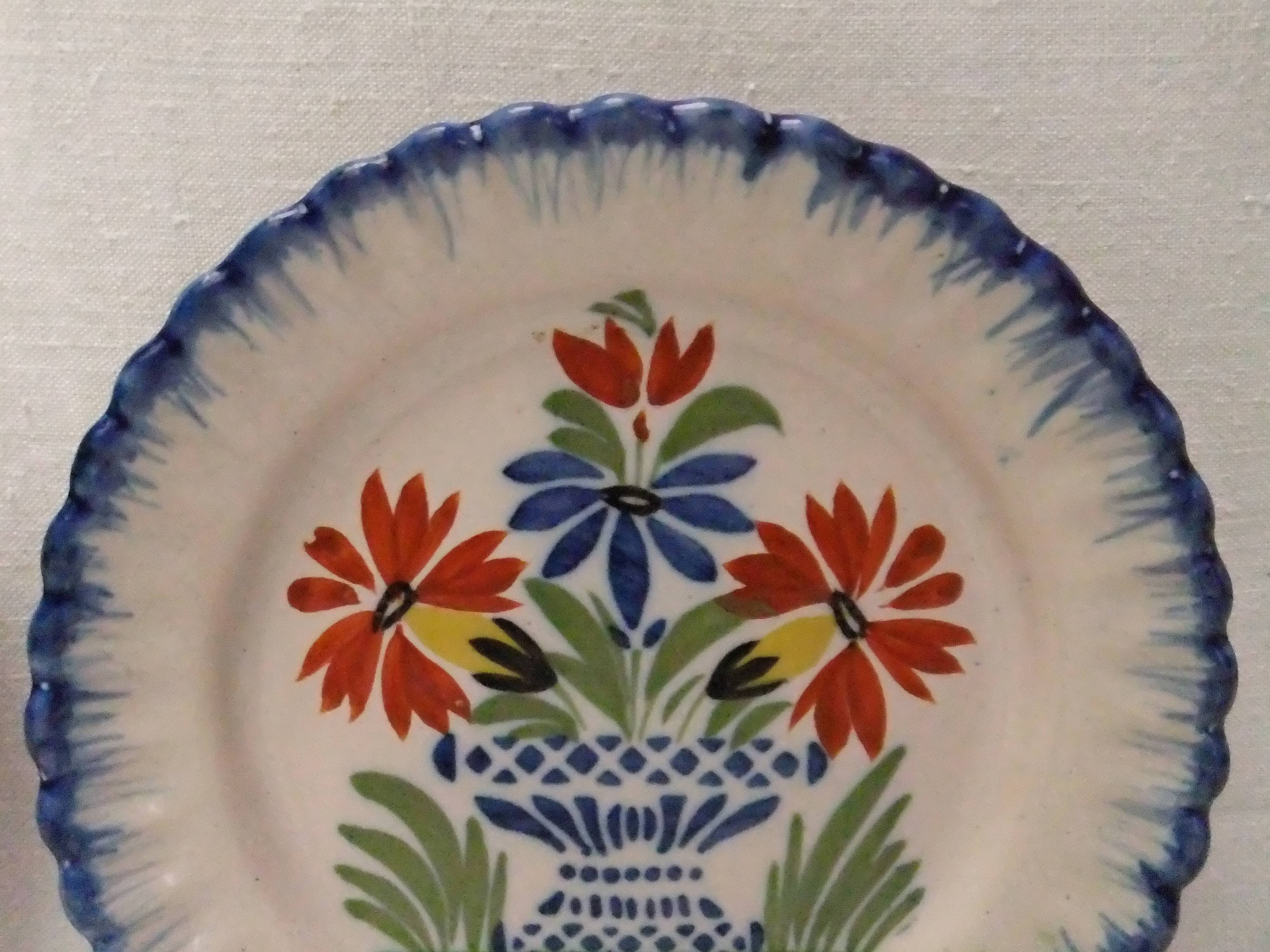 Auvillar porcelain dessert plate service