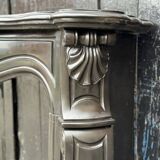 Louis XV style fireplace in black Belgian marble circa 1880