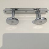 Coat holder 2 chrome metal patères