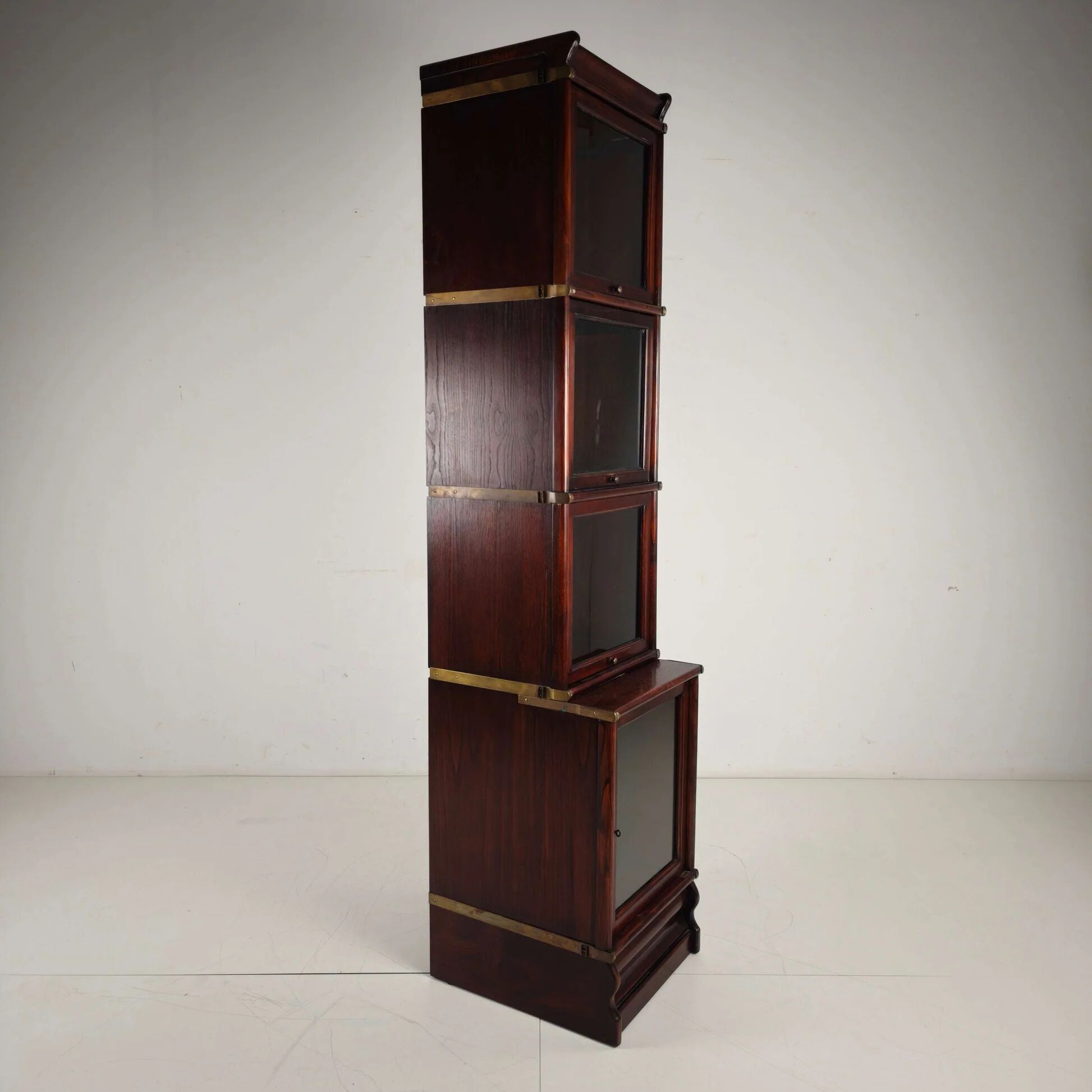 Late 20th century hardwood barrister bookcase