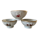 Trio de bols à fleurs en porcelaine années 50