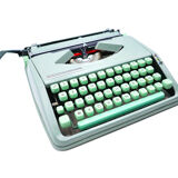 Green lime leaf typewriter hermes