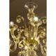 Modern Champagne Venetian “Curls” Murano Glass Chandelier