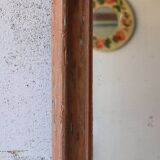 Large antique mirror in patinated wood h170cm