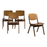 Vintage Thonet Dining Chairs (c.1950). Set of 4 pieces