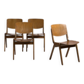 Chaises de salle à manger vintage Thonet (c.1950). Ensemble de 4 pièces