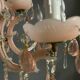 Vintage Italian Pink Opaline Murano Glass Chandelier