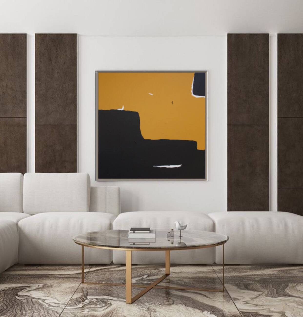 Contemporary abstract painting "Halo" square