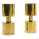 Pair of Zoégas Kaffe candlesticks in solid brass, Sweden 1976