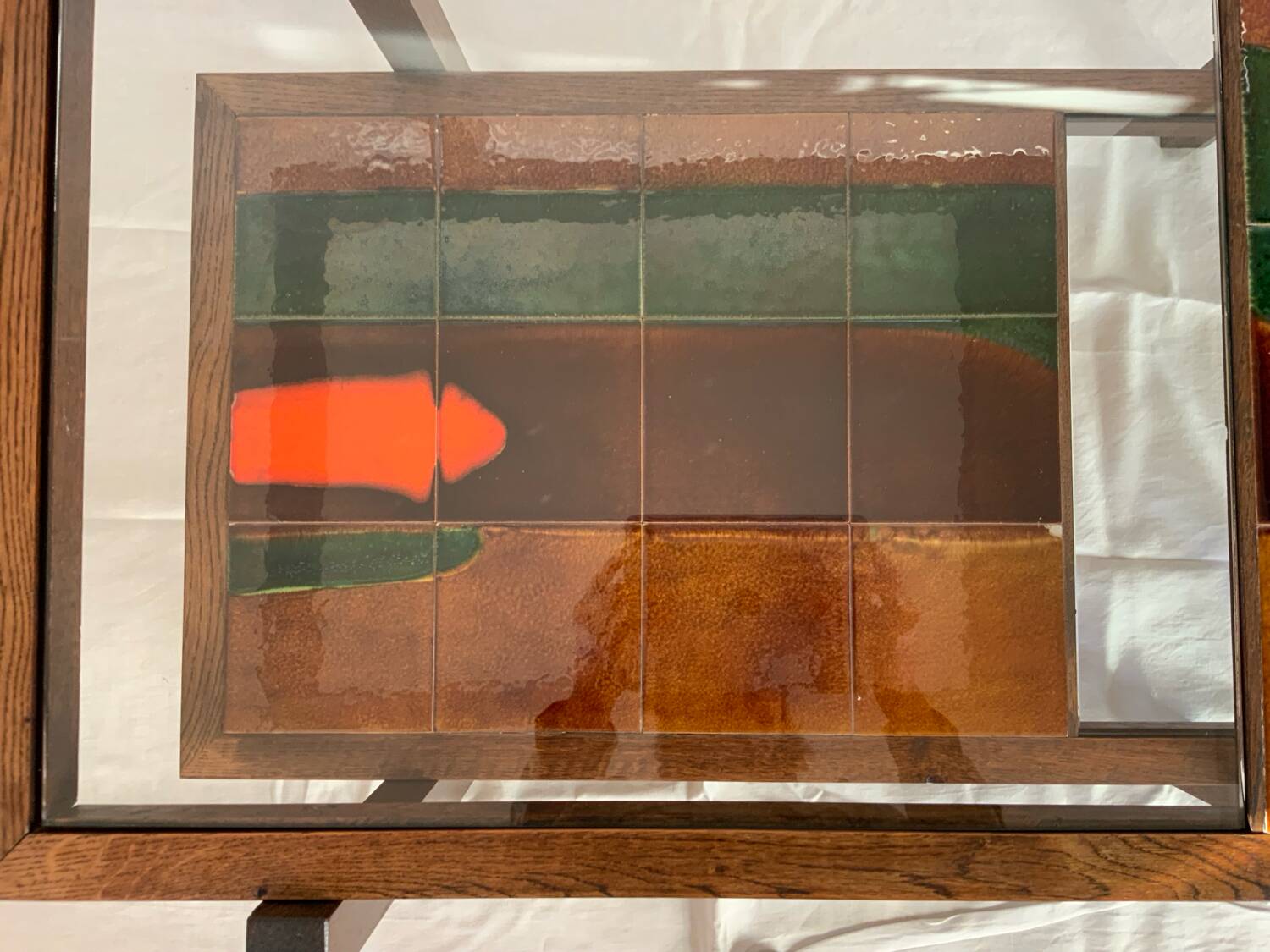 Ceramic and glass coffee table