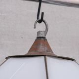 Hexagonal opaline metro light pendant lantern