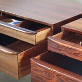 Vintage set of Danish rosewood bedside sewing nests attributed to Erling Torvits, 1960s