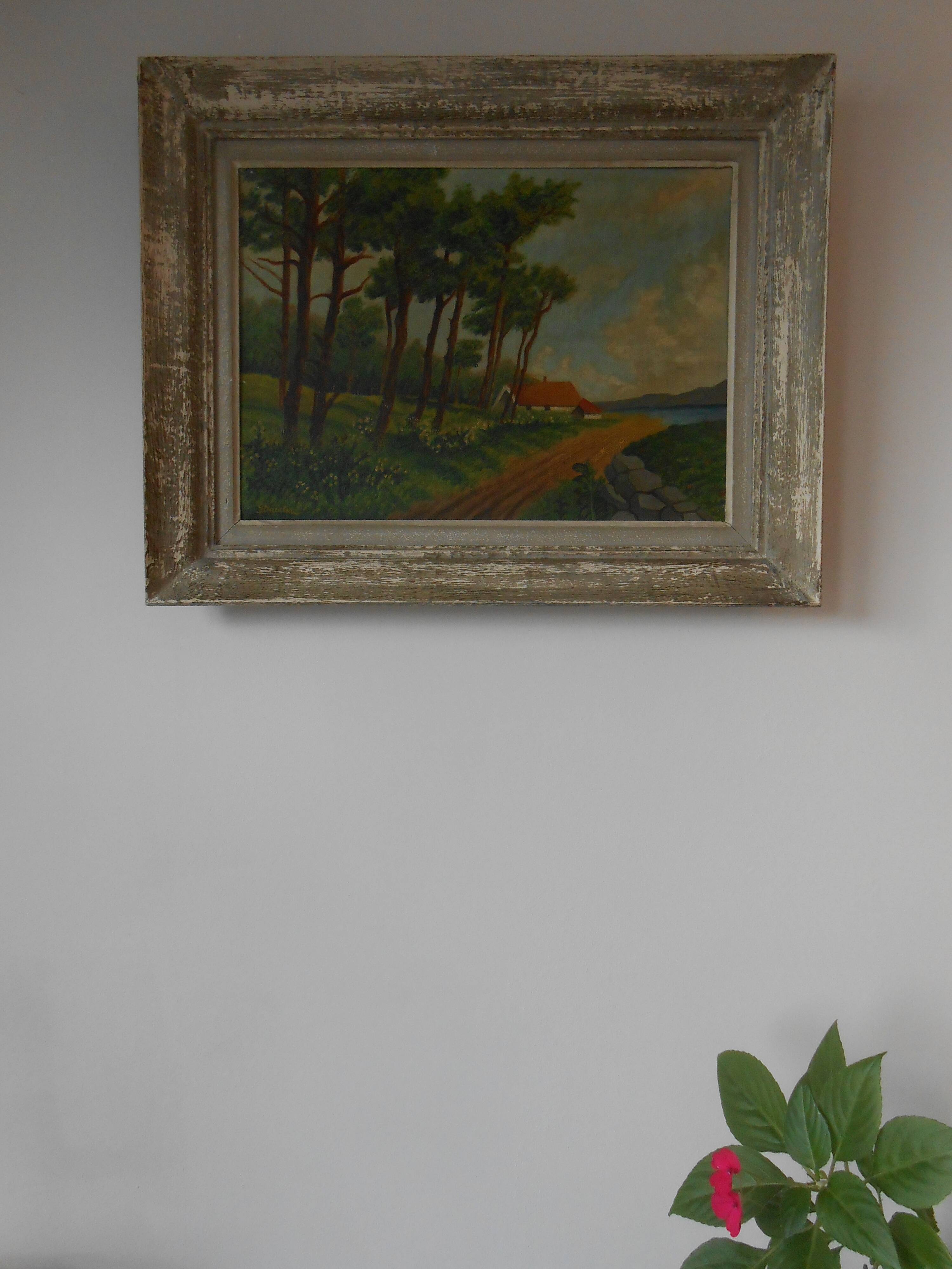 Countryside landscape, oil painting