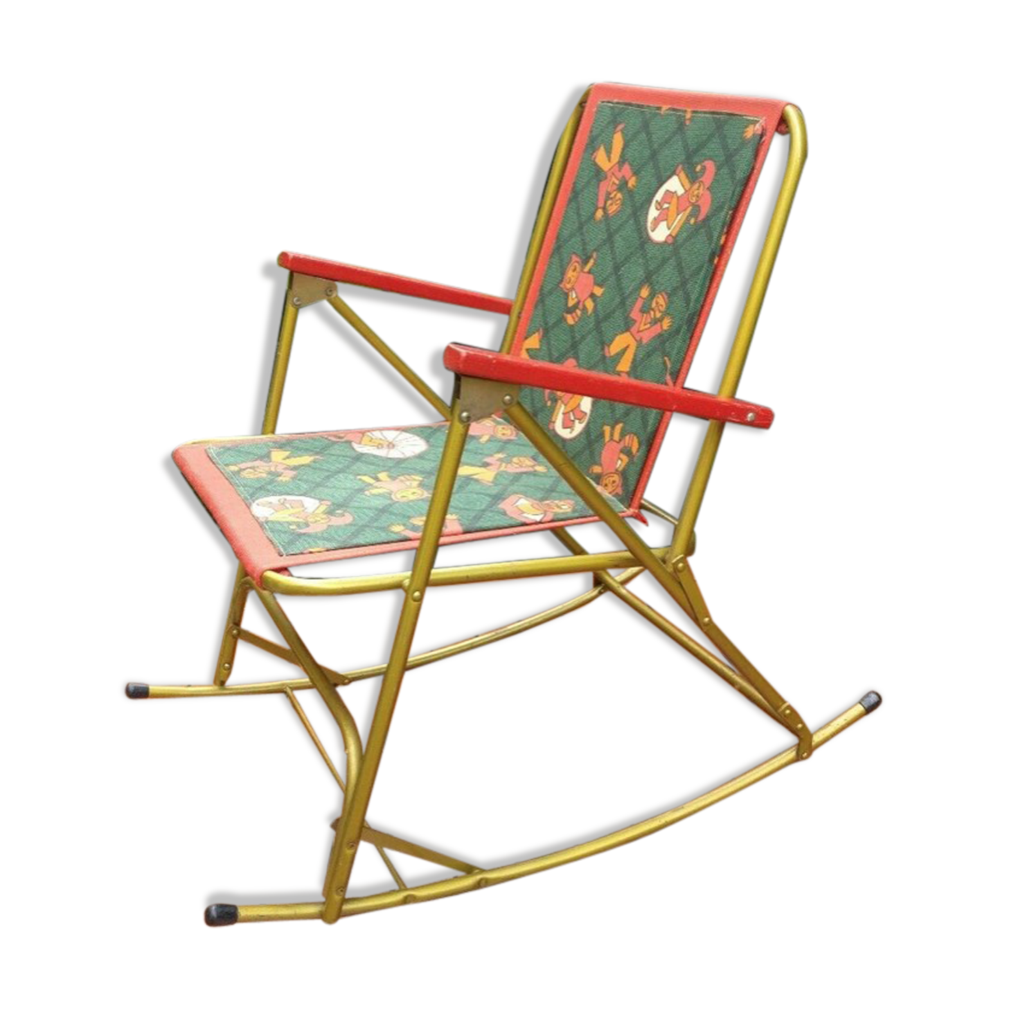 Rocking chair rocking vintage children's flesh