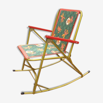 Rocking chair rocking vintage children's flesh