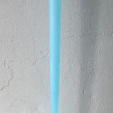 Vase soliflore en verre et opaline bleue