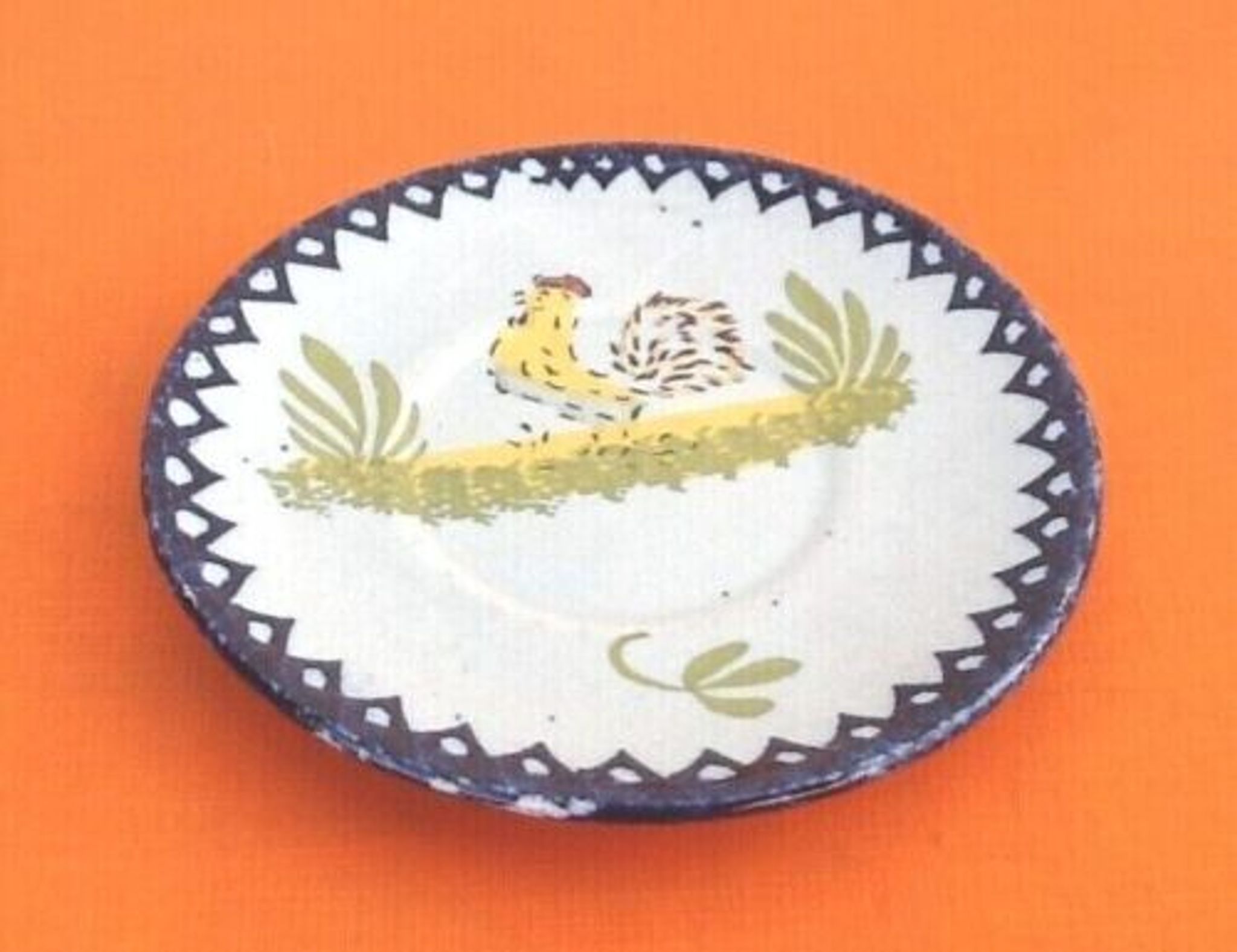 Charolles earthenware bowl with ears / saucer rooster model