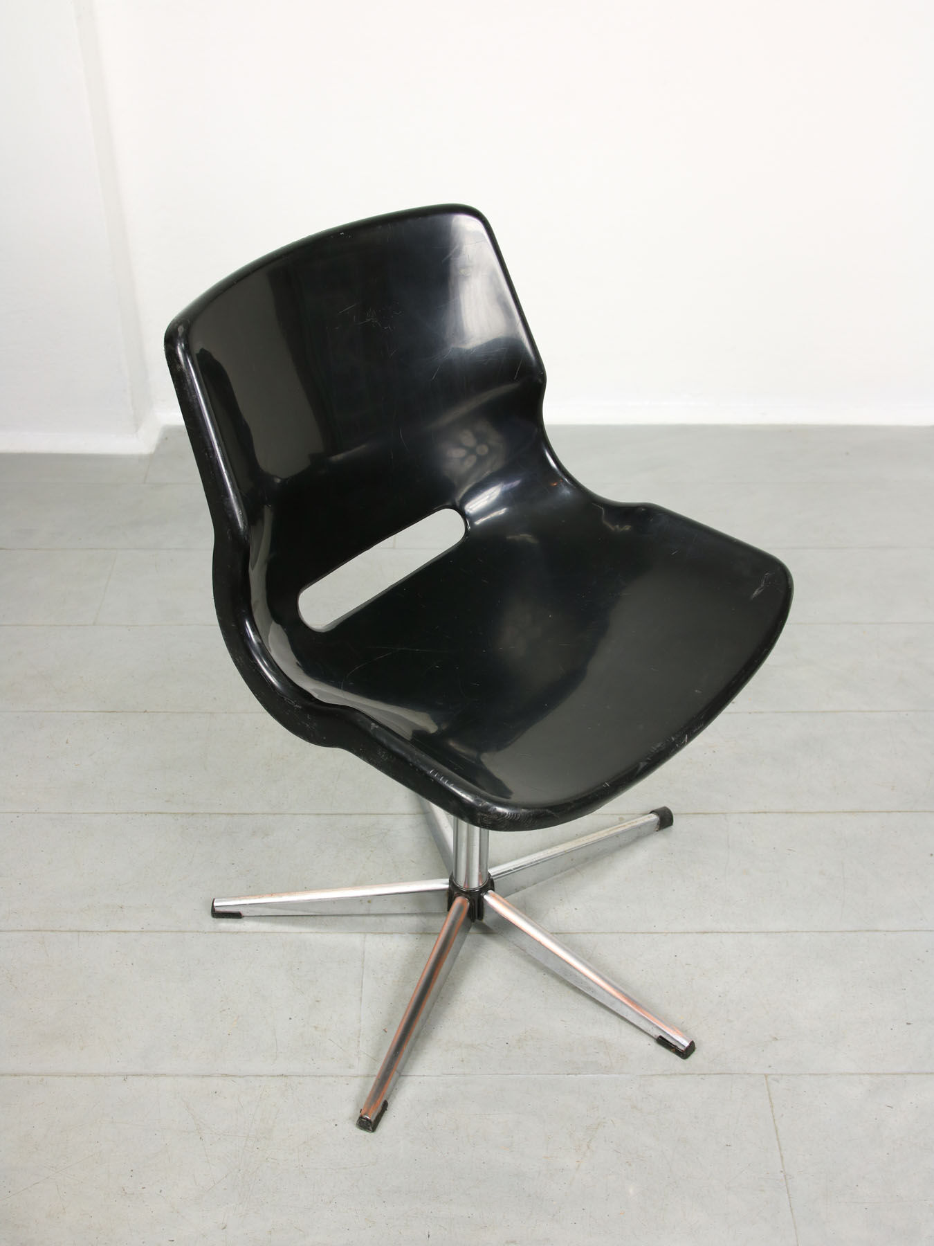 Black Overman Office Swivel Chair by Svante Schoblom from Sweden, 1970s