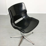 Black Overman Office Swivel Chair by Svante Schoblom from Sweden, 1970s