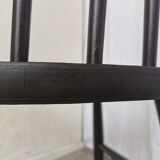 Chaise de salle à manger vintage en hêtre noir : style Ilmari Tapiovaara, scandinave