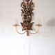 Large bronze wall light with 2 lights, dolphin wall light with reeds