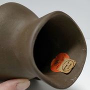 Tête céramique sculpturale à émaillage bleu Tekt design années 60