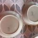Set of 6 beige plates in Sarreguemine sandstone thistles