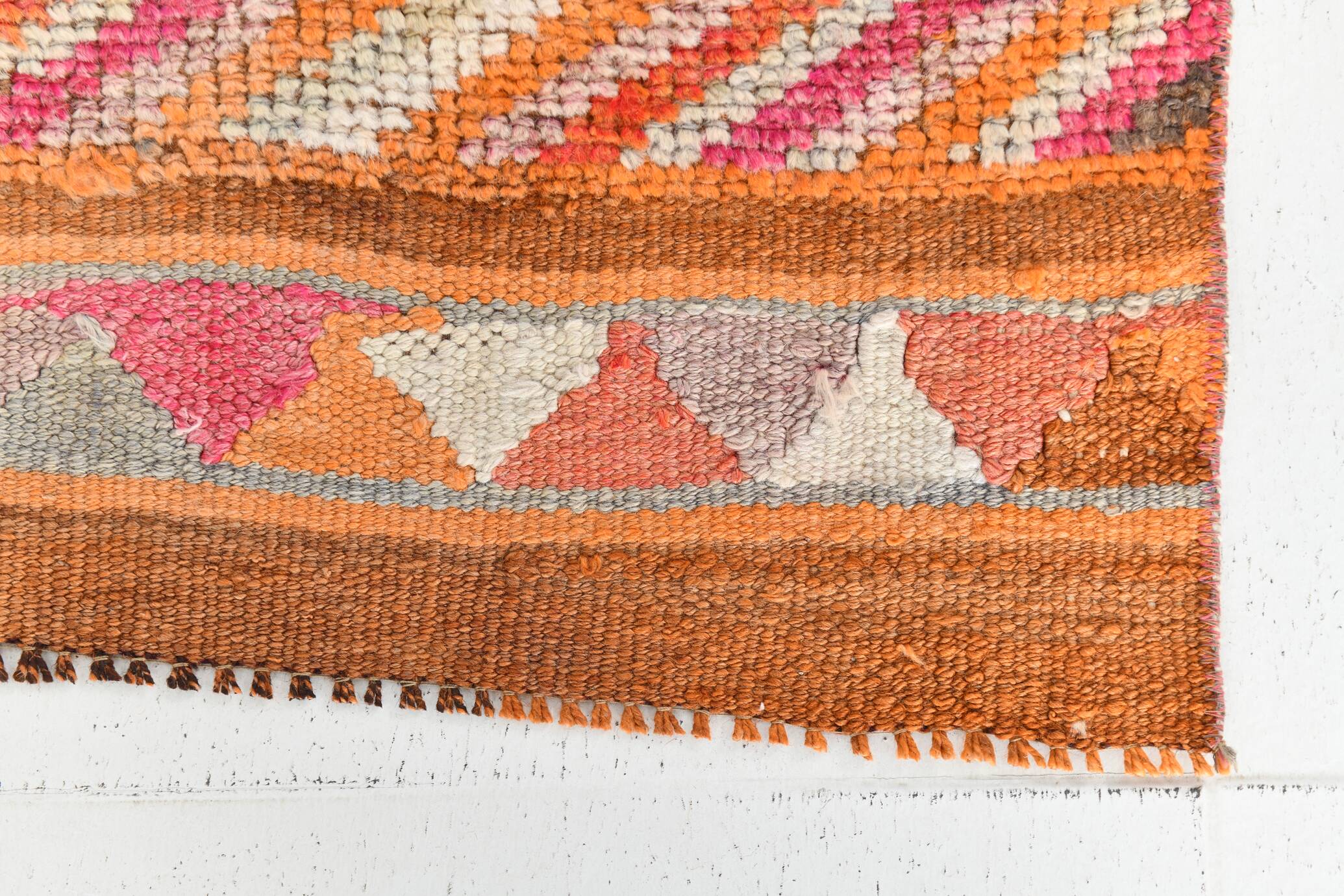 Orange Beige Turkish Runner Rug 80x369Cm SK 23759