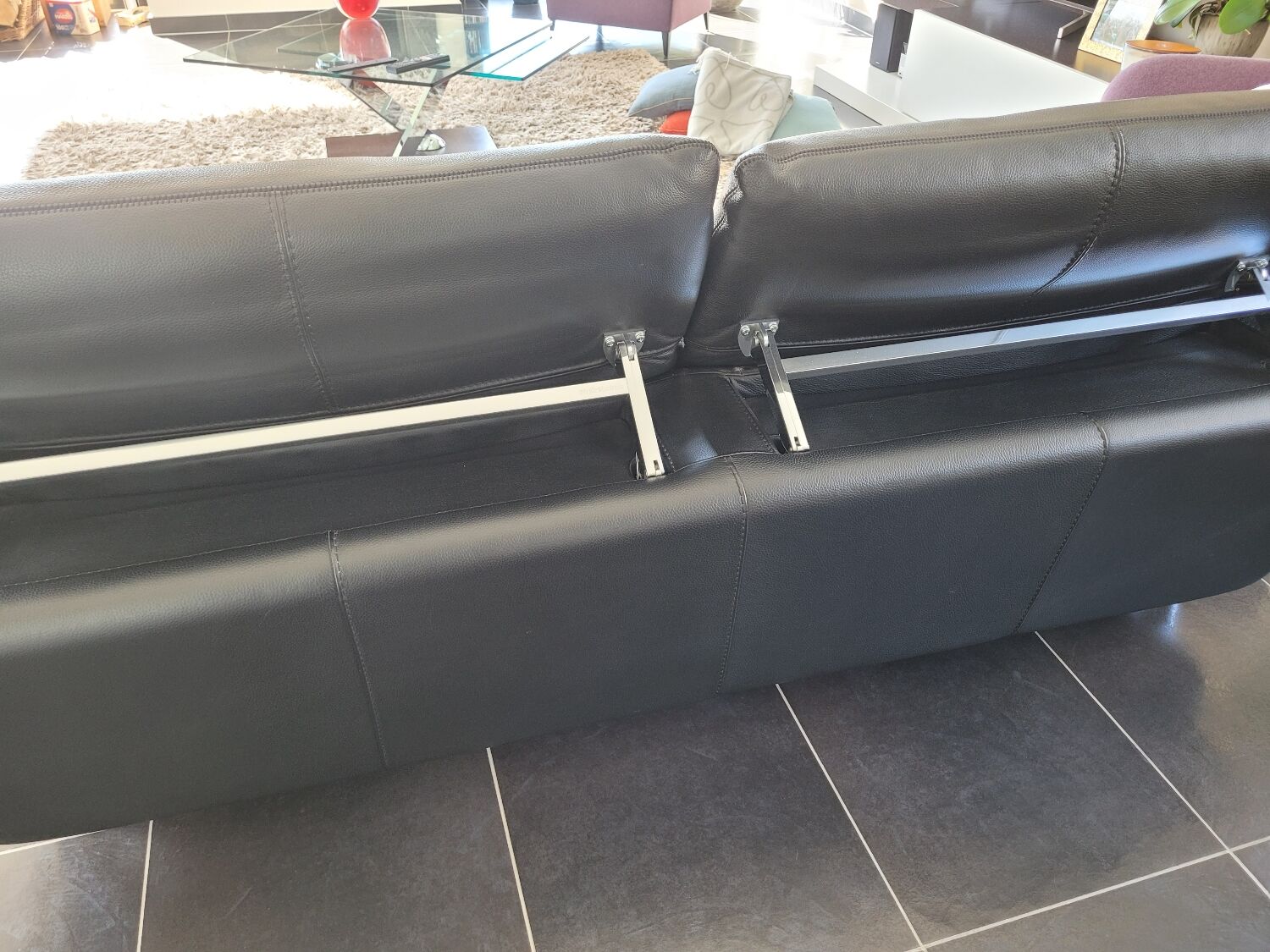 3-seater leather sofa