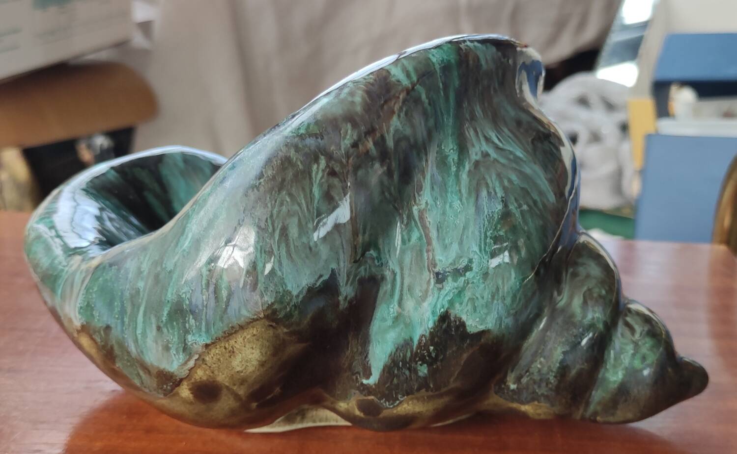 Empty Shell Pocket Ceramic Earthenware HB Quimper Bel Delecourt