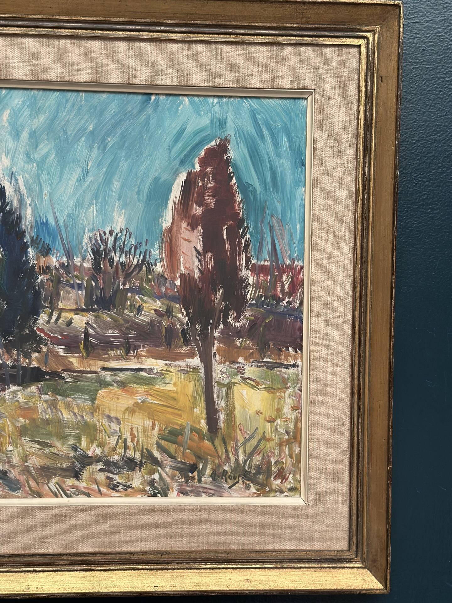 Original Swedish Oil On Canvas – “Landscape” By Arvid Herbert