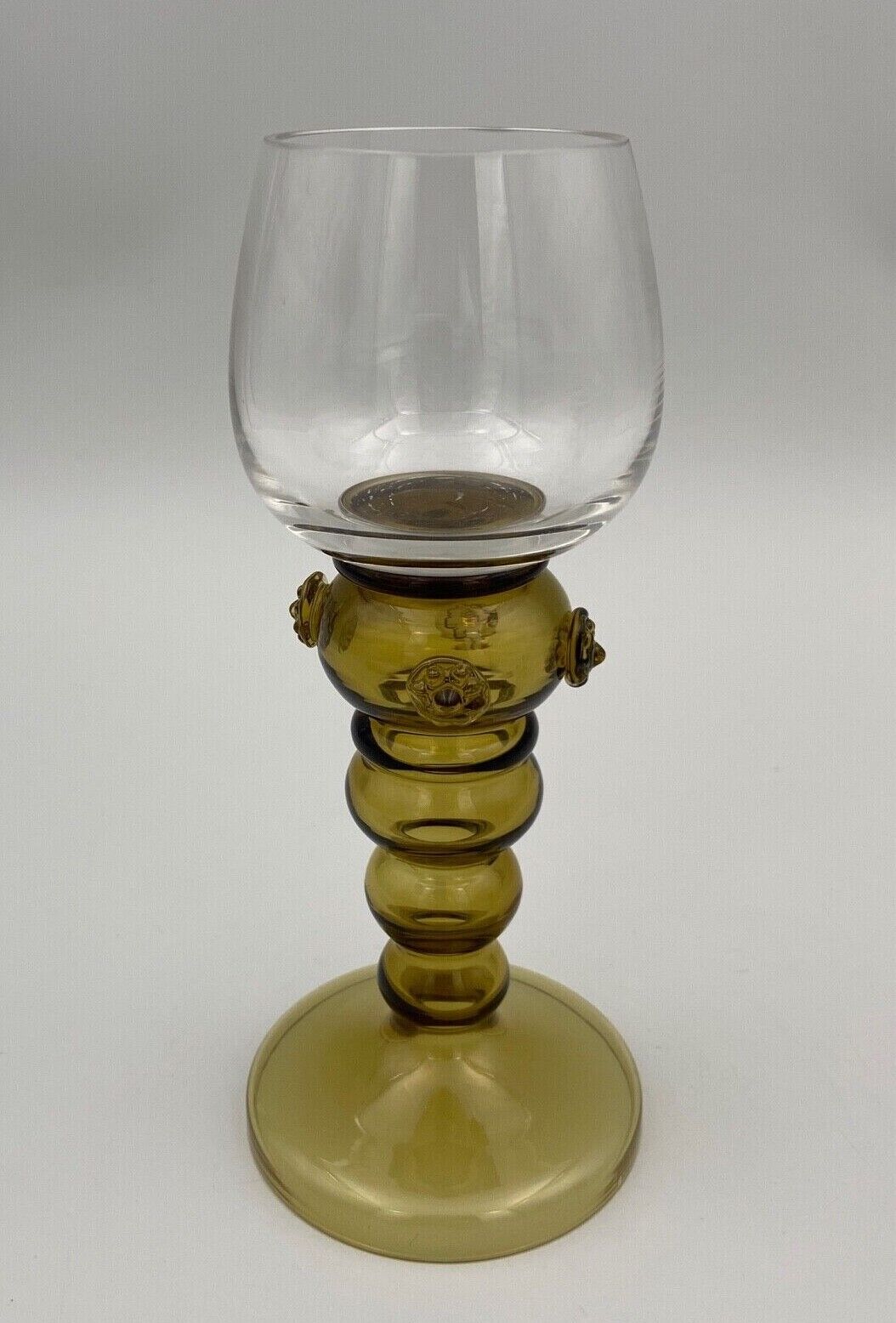 Two glasses chalice italian work or boheme application of cabochons