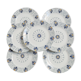 Lot de 7 assiettes à déjeuner Onnaing