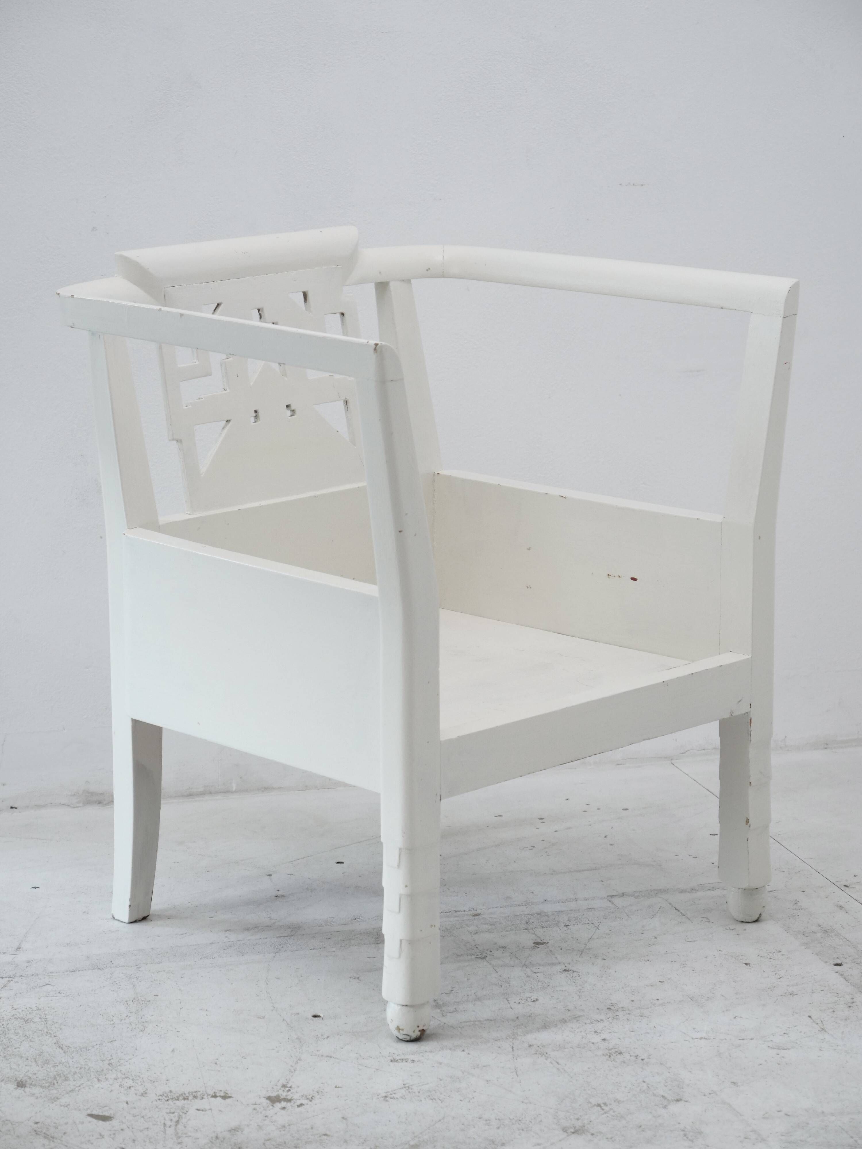 Art Deco armchair, Belle Époque attributed to the Martine Workshops (Paul Poiret)