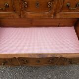 Commode crossbow style louis xv 2 drawers in walnut